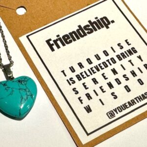 heart shaped turquoise stone on silver chain friendship necklace